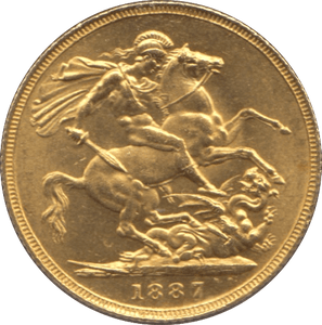 1887 GOLD SOVEREIGN ( UNC ) - SOVEREIGN - Cambridgeshire Coins