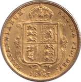 1887 HALF SOVEREIGN ( EF ) - HALF SOVEREIGN - Cambridgeshire Coins