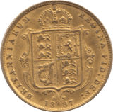 1887 HALF SOVEREIGN ( GVF ) - HALF SOVEREIGN - Cambridgeshire Coins