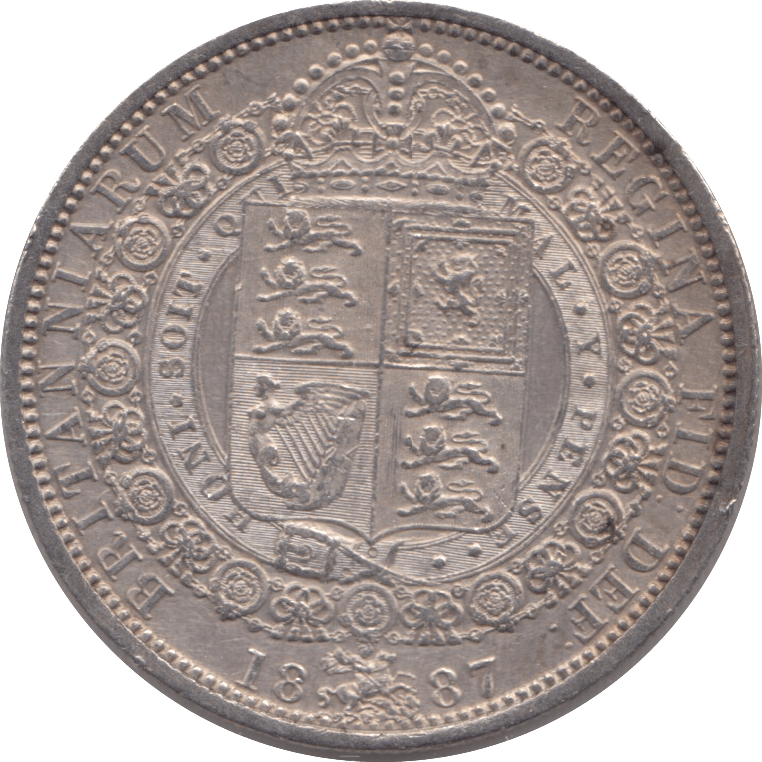 1887 HALFCROWN ( EF ) - HALFCROWN - Cambridgeshire Coins