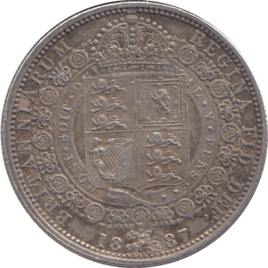 1887 HALFCROWN ( GVF ) - Halfcrown - Cambridgeshire Coins