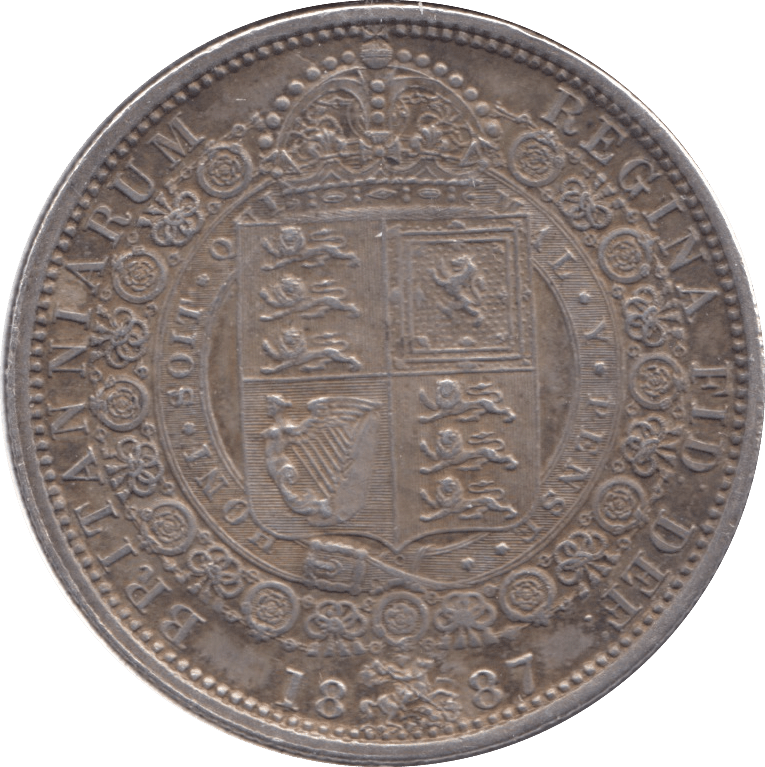 1887 HALFCROWN ( GVF ) - Halfcrown - Cambridgeshire Coins