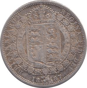 1887 HALFCROWN ( VF ) - Halfcrown - Cambridgeshire Coins