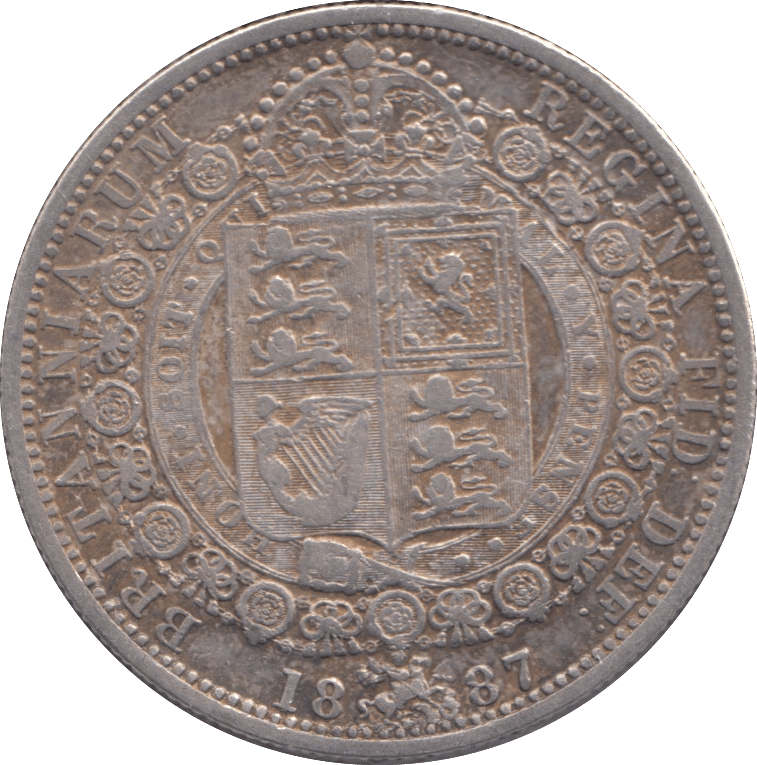 1887 HALFCROWN ( VF ) - Halfcrown - Cambridgeshire Coins