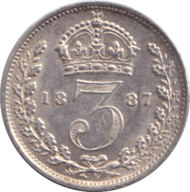 1887 MAUNDY THREEPENCE ( UNC ) - MAUNDY THREEPENCE - Cambridgeshire Coins