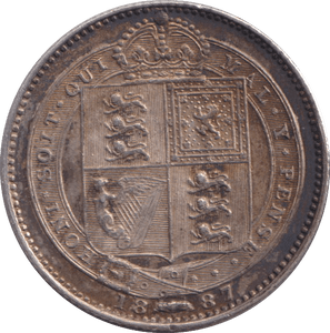 1887 SHILLING ( EF ) - SHILLING - Cambridgeshire Coins