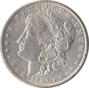 1887 SILVER MORGAN DOLLAR USA PHILADELPHIA MINT - SILVER WORLD COINS - Cambridgeshire Coins