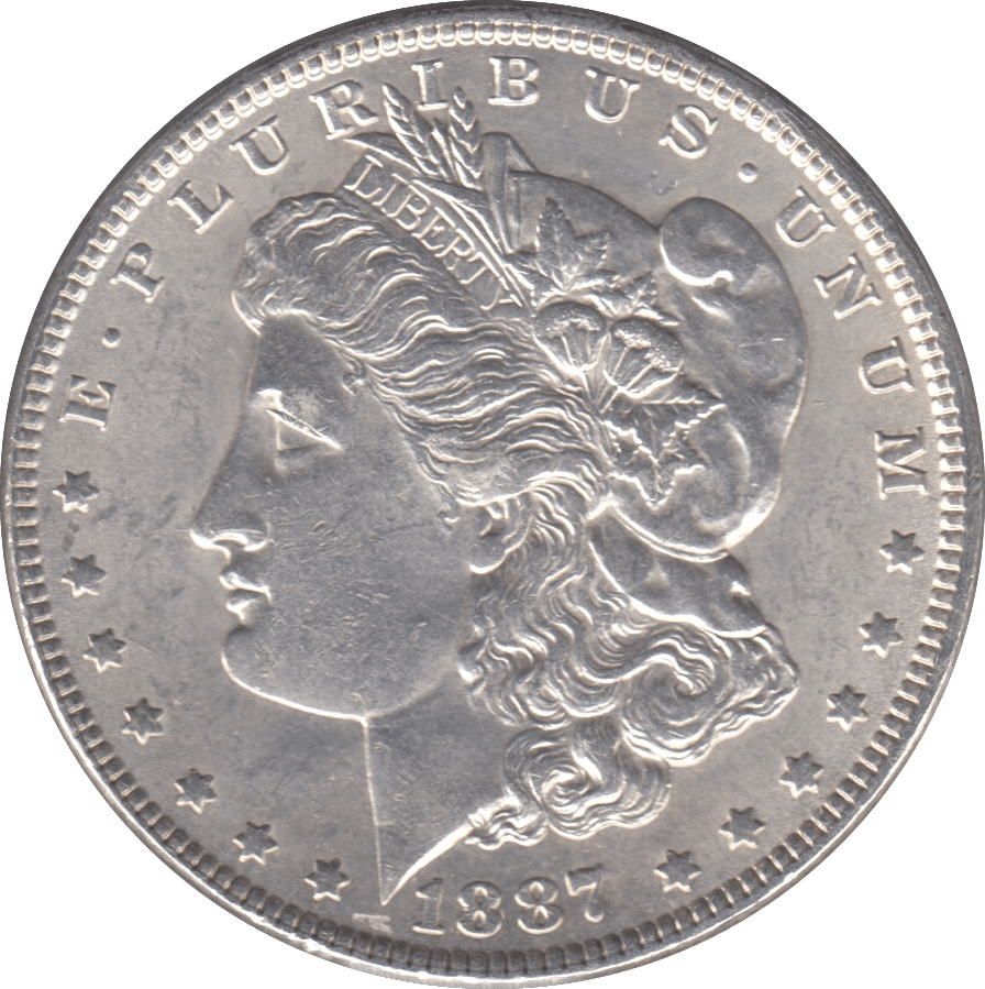 1887 SILVER MORGAN DOLLAR USA PHILADELPHIA MINT - SILVER WORLD COINS - Cambridgeshire Coins