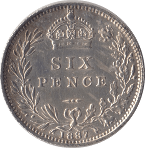 1887 SIXPENCE ( AUNC ) - Sixpence - Cambridgeshire Coins