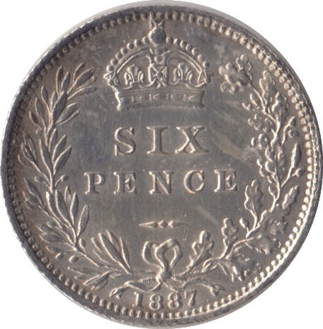 1887 SIXPENCE ( AUNC ) - Sixpence - Cambridgeshire Coins