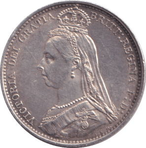 1887 SIXPENCE ( AUNC ) - SIXPENCE - Cambridgeshire Coins