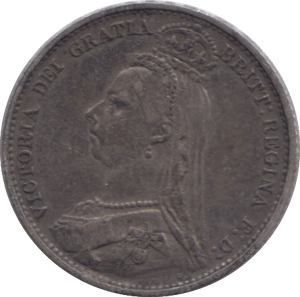 1887 SIXPENCE ( EF ) - Sixpence - Cambridgeshire Coins