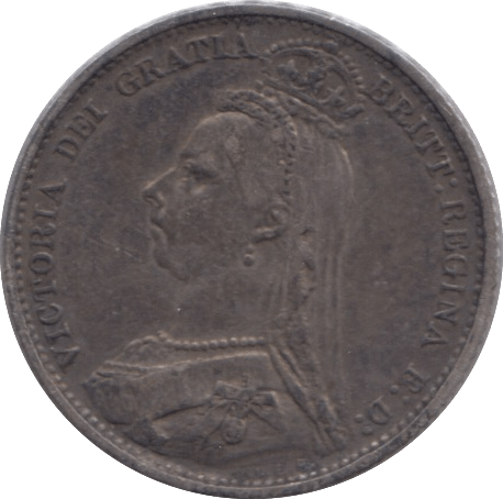 1887 SIXPENCE ( EF ) - Sixpence - Cambridgeshire Coins