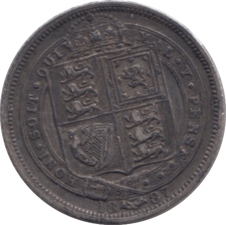 1887 SIXPENCE ( EF ) - Sixpence - Cambridgeshire Coins