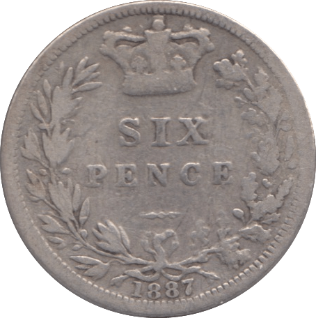 1887 SIXPENCE ( FINE ) - Sixpence - Cambridgeshire Coins