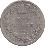 1887 SIXPENCE ( FINE ) - Sixpence - Cambridgeshire Coins