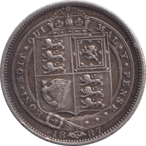 1887 SIXPENCE ( GF ) - SIXPENCE - Cambridgeshire Coins