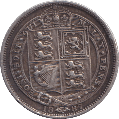 1887 SIXPENCE ( GF ) - SIXPENCE - Cambridgeshire Coins