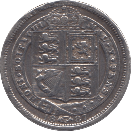 1887 SIXPENCE ( GF ) - SIXPENCE - Cambridgeshire Coins