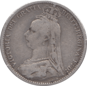 1887 SIXPENCE ( GF ) - SIXPENCE - Cambridgeshire Coins