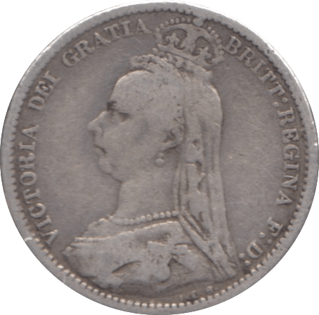 1887 SIXPENCE ( GF ) - SIXPENCE - Cambridgeshire Coins