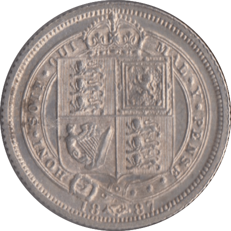 1887 SIXPENCE ( GVF ) 7 - SIXPENCE - Cambridgeshire Coins