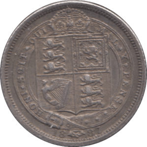 1887 SIXPENCE ( GVF ) - SIXPENCE - Cambridgeshire Coins