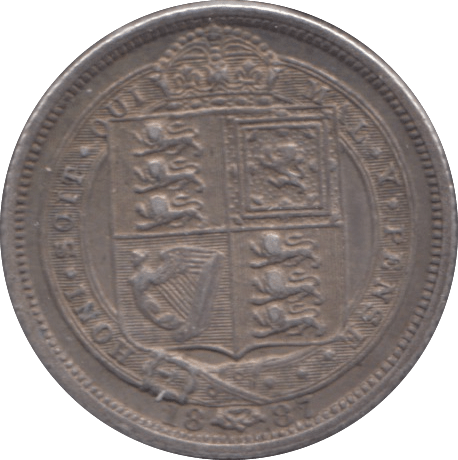 1887 SIXPENCE ( GVF ) - SIXPENCE - Cambridgeshire Coins