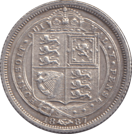 1887 SIXPENCE ( GVF ) - SIXPENCE - Cambridgeshire Coins