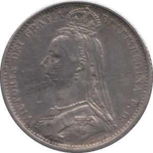 1887 SIXPENCE ( GVF ) - SIXPENCE - Cambridgeshire Coins