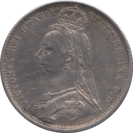 1887 SIXPENCE ( GVF ) - SIXPENCE - Cambridgeshire Coins