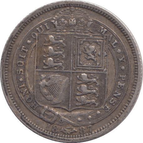 1887 SIXPENCE ( VF ) - Sixpence - Cambridgeshire Coins