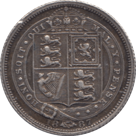 1887 SIXPENCE ( VF ) - SIXPENCE - Cambridgeshire Coins