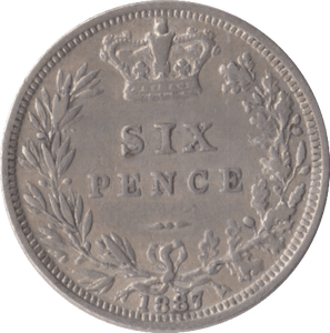 1887 SIXPENCE ( VF ) - Sixpence - Cambridgeshire Coins