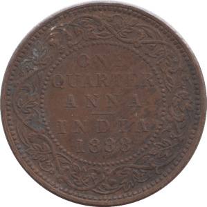 1888 1/4 ANNA INDIA - WORLD COINS - Cambridgeshire Coins