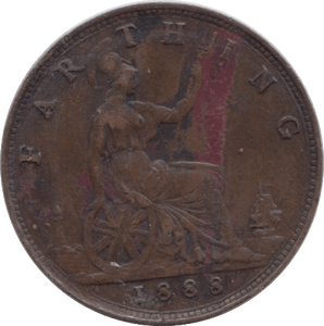 1888 FARTHING ( VF ) - Farthing - Cambridgeshire Coins