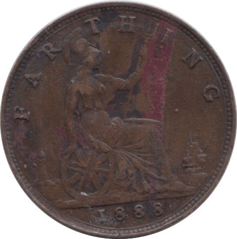 1888 FARTHING ( VF ) - Farthing - Cambridgeshire Coins