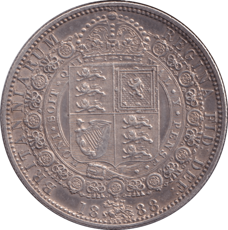 1888 HALFCROWN ( EF ) - HALFCROWN - Cambridgeshire Coins