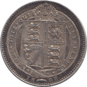 1888 SIXPENCE ( EF ) * - Sixpence - Cambridgeshire Coins