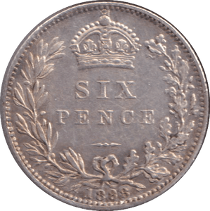 1888 SIXPENCE ( EF ) - SIXPENCE - Cambridgeshire Coins