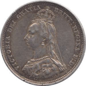 1888 SIXPENCE ( EF ) * - Sixpence - Cambridgeshire Coins