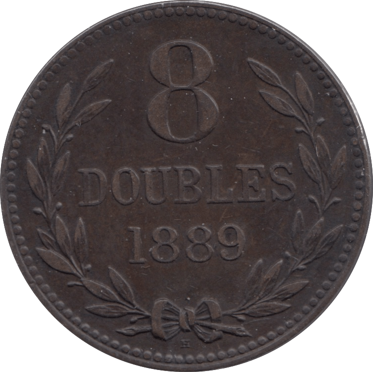 1889 8 DOUBLES GUERNSEY - WORLD COINS - Cambridgeshire Coins