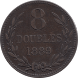 1889 8 DOUBLES GUERNSEY - WORLD COINS - Cambridgeshire Coins