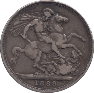 1889 CROWN ( FINE ) 3 - CROWN - Cambridgeshire Coins