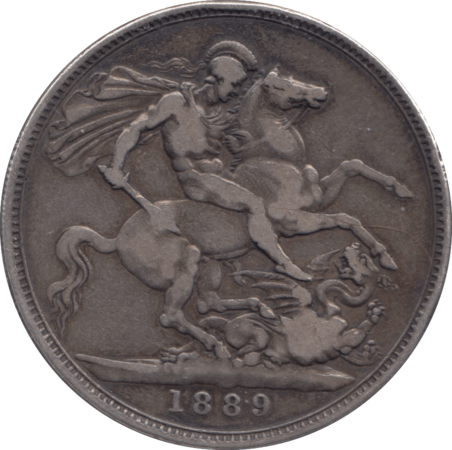 1889 CROWN ( FINE ) 3 - CROWN - Cambridgeshire Coins