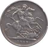 1889 CROWN ( FINE ) 4 - CROWN - Cambridgeshire Coins