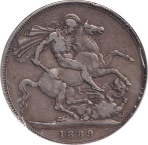 1889 CROWN ( GVF ) - CROWN - Cambridgeshire Coins