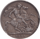 1889 CROWN ( GVF ) - CROWN - Cambridgeshire Coins