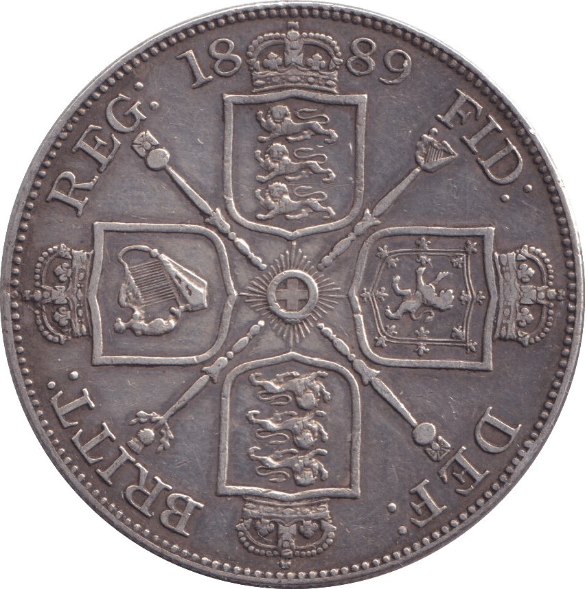 1889 DOUBLE FLORIN ( EF ) - DOUBLE FLORIN - Cambridgeshire Coins