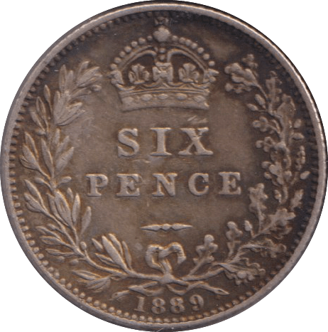 1889 SIXPENCE ( GVF ) - SIXPENCE - Cambridgeshire Coins